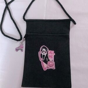 New Black Canvas Crossbody Beg